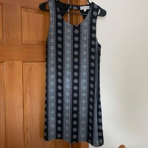 Pink republic black and white mini dress juniors large